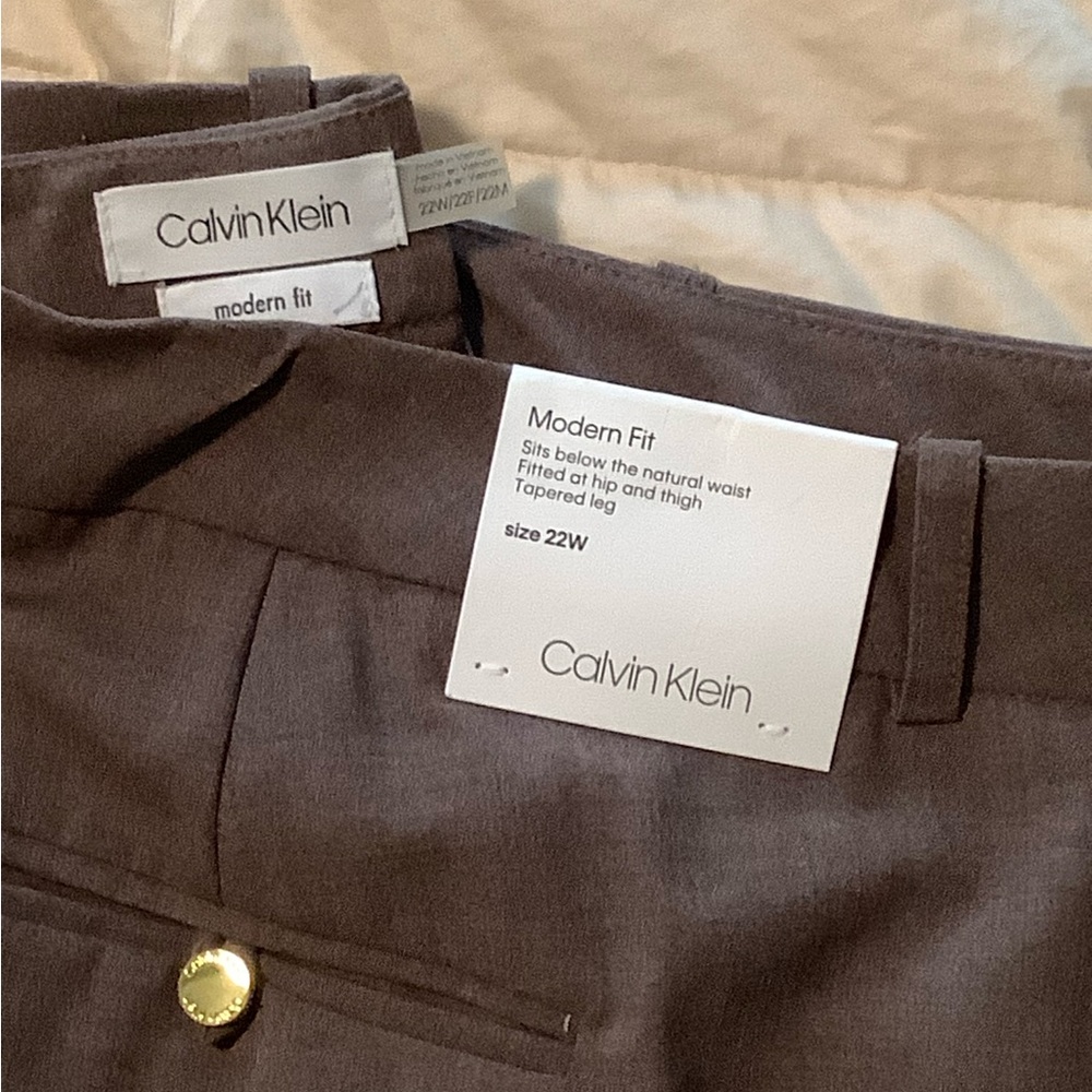 Calvin Klein Modern Fit Brown Trousers